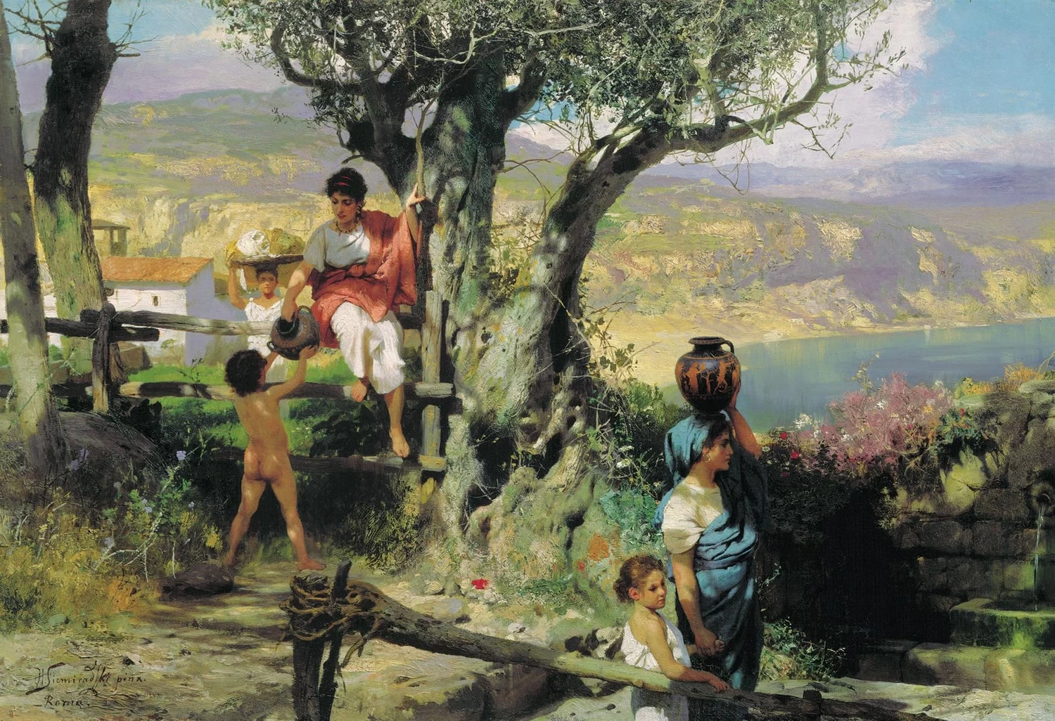 Henryk Siemiradzki - 116, Roma Antica. In un Villaggio